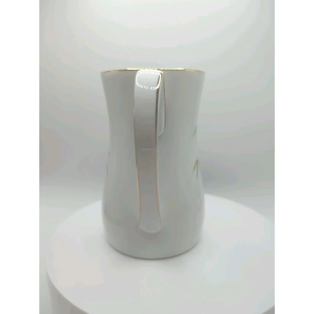 Vintage Noritake Oriental Bamboo Creamer Pitcher 6341 Mid Century Japan White